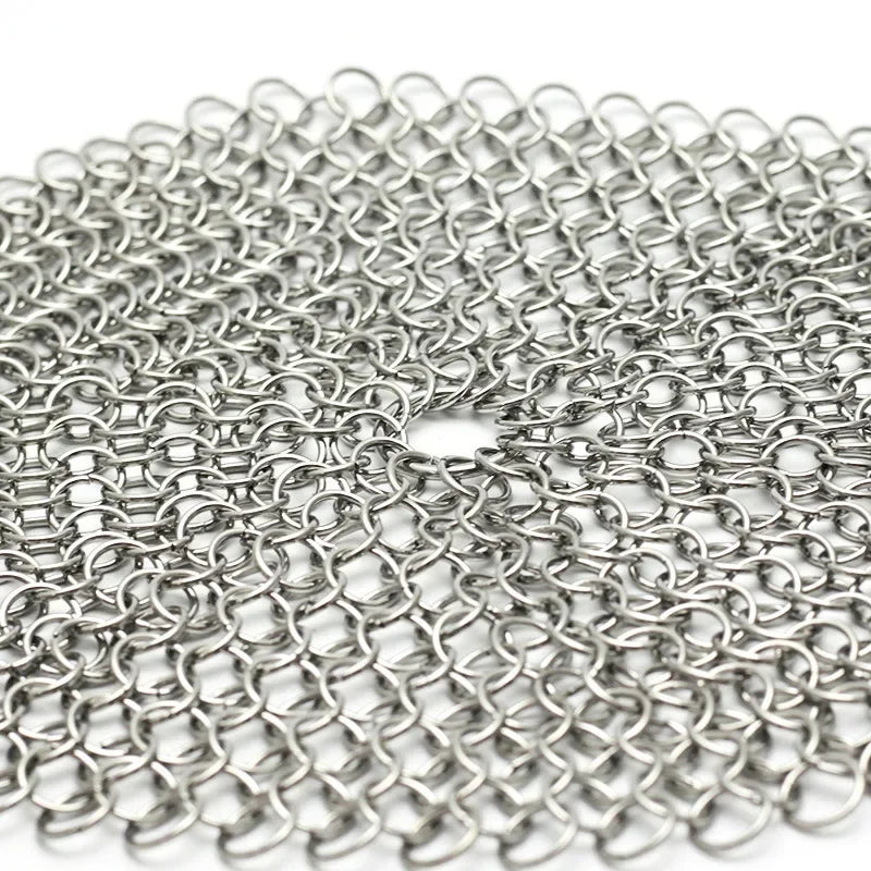1PC Stainless Steel Chainmail Scrubber Reusable Kitchen Cleaning Ring Washing Net Cleaner Tool for Home Pot Pan Dish