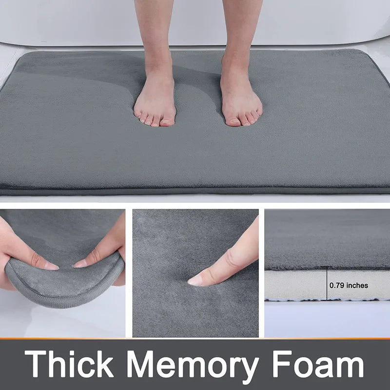 Memory Foam Bath Mat – Non-Slip, Super Absorbent & Quick Dry Bathroom Rug