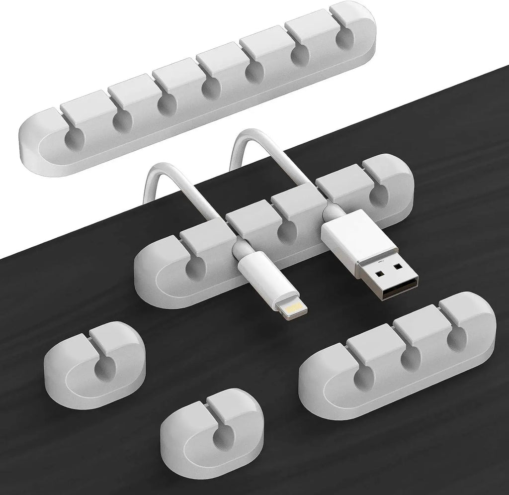Adhesive Cable Management Clips – Desk Wire Organizer for USB, Charging & Mouse Cables