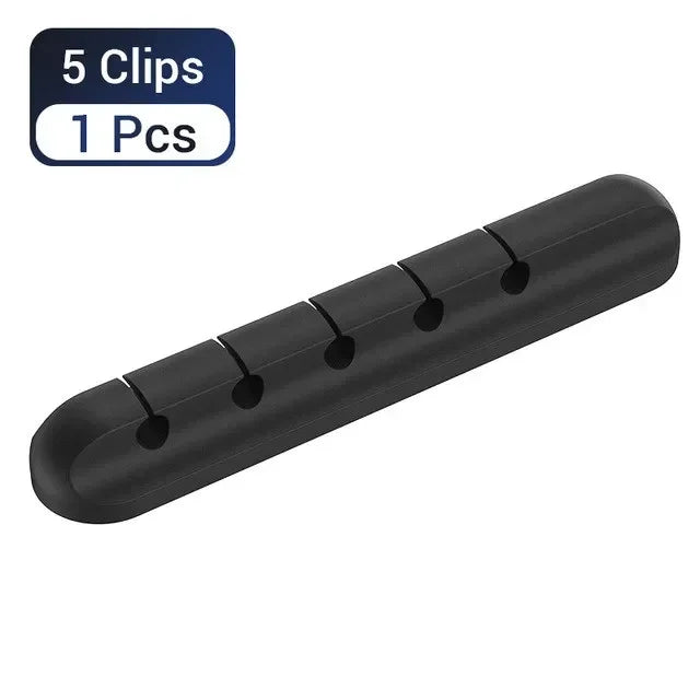Adhesive Cable Management Clips – Desk Wire Organizer for USB, Charging & Mouse Cables