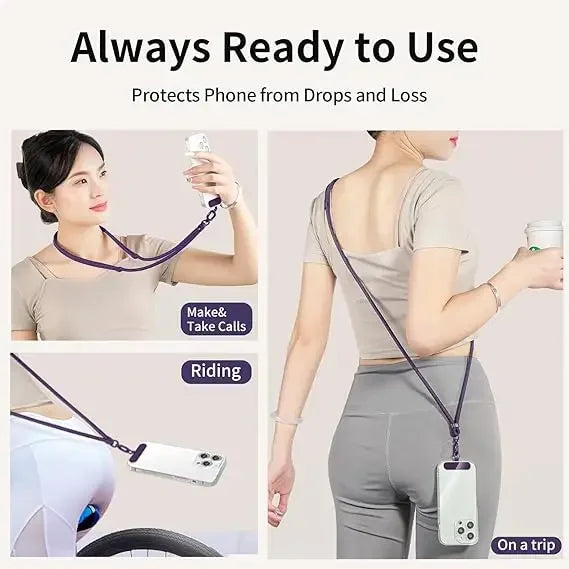 Hanging Neck Mobile Phone Straps Adjustable 360° Rotation Anti-Drop Anti-loss Universal Mobile Phones Lanyard for All Phone Case