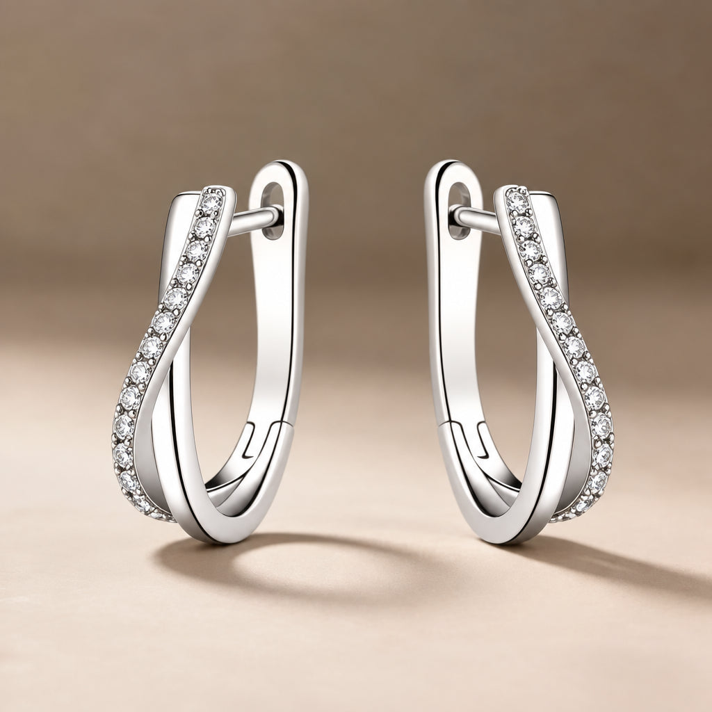 Star Twisted Hoop Earrings