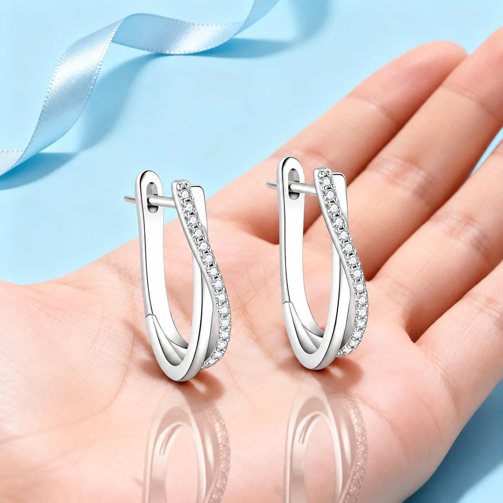 Star Twisted Hoop Earrings