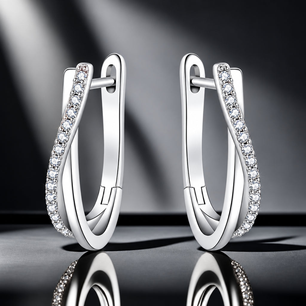 Star Twisted Hoop Earrings